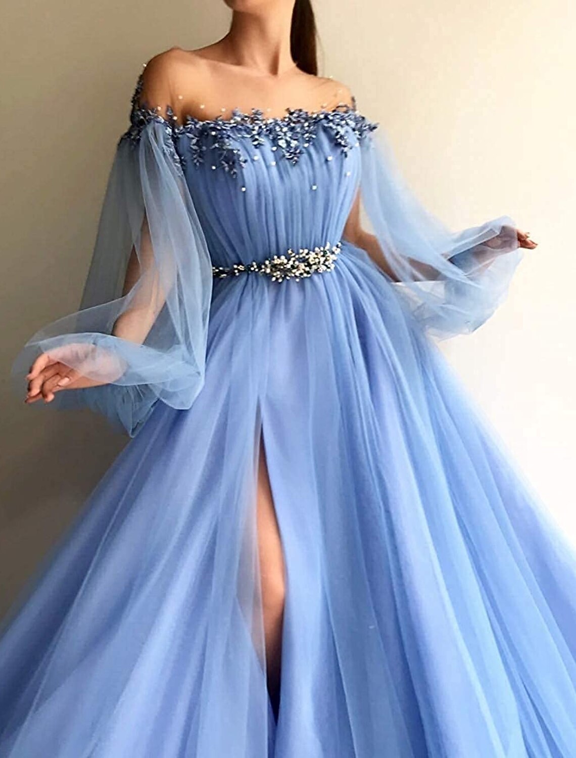 Wholesa A-Line Elegant Formal Evening Birthday Dress Off Shoulder Long –  CNTNZ Dresses Wholesale