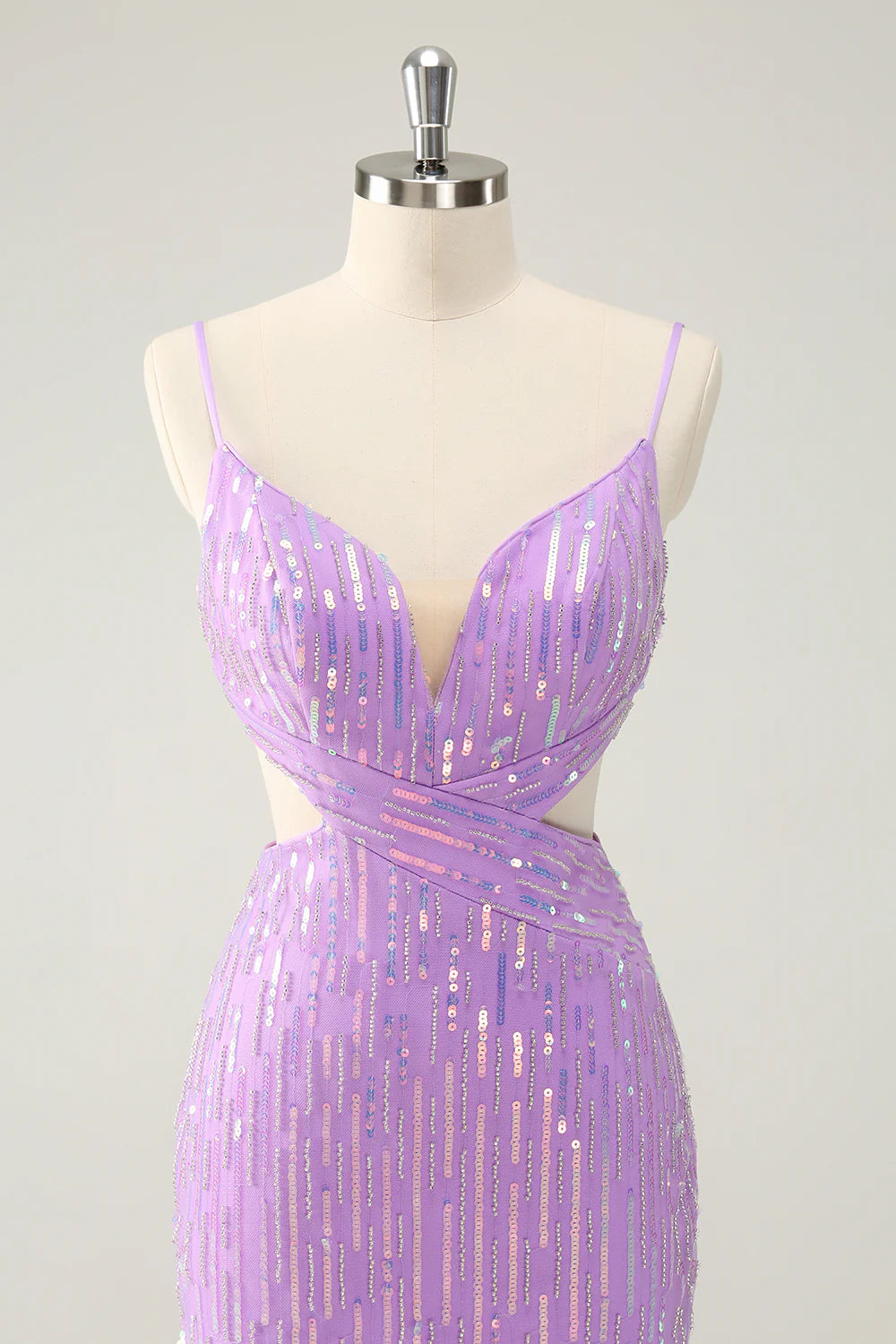 Wholesa Sequined Spaghetti Straps Tight Short Prom Dress Homecoming Dresses