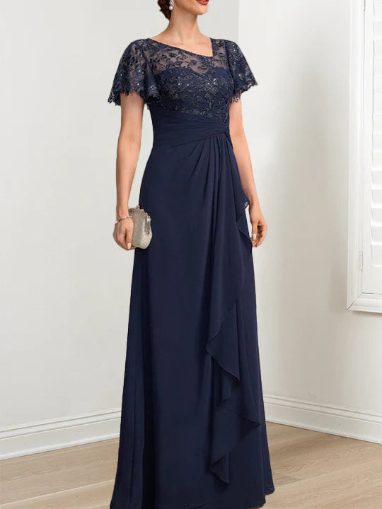 Wholesa A-Line Short Sleeves Mother of the Bride Dresses