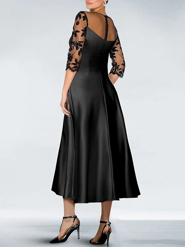 Wholesa A-Line Neck Tea Length Cocktail Dresses