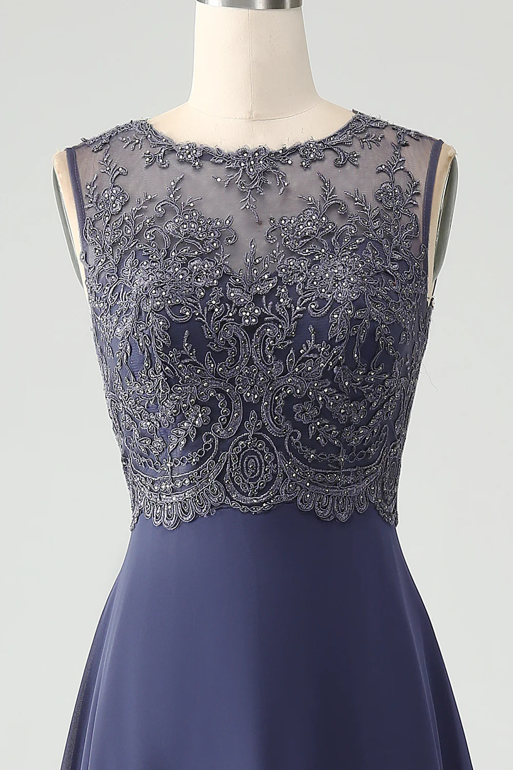 Wholesa A Line Sparkly Beaded Mother of Bride Dress with Shawl