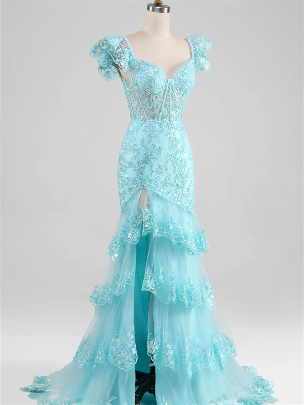 Wholesa Mermaid Sweetheart Off-The-Shoulder Floor-Length Evening Dress