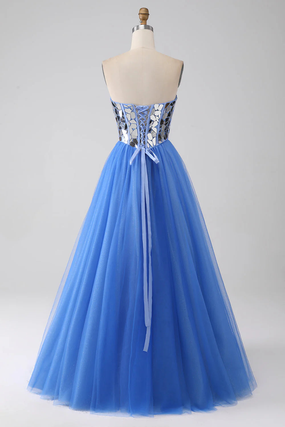 Wholesa A-Line Sweetheart Mirror Prom Dress