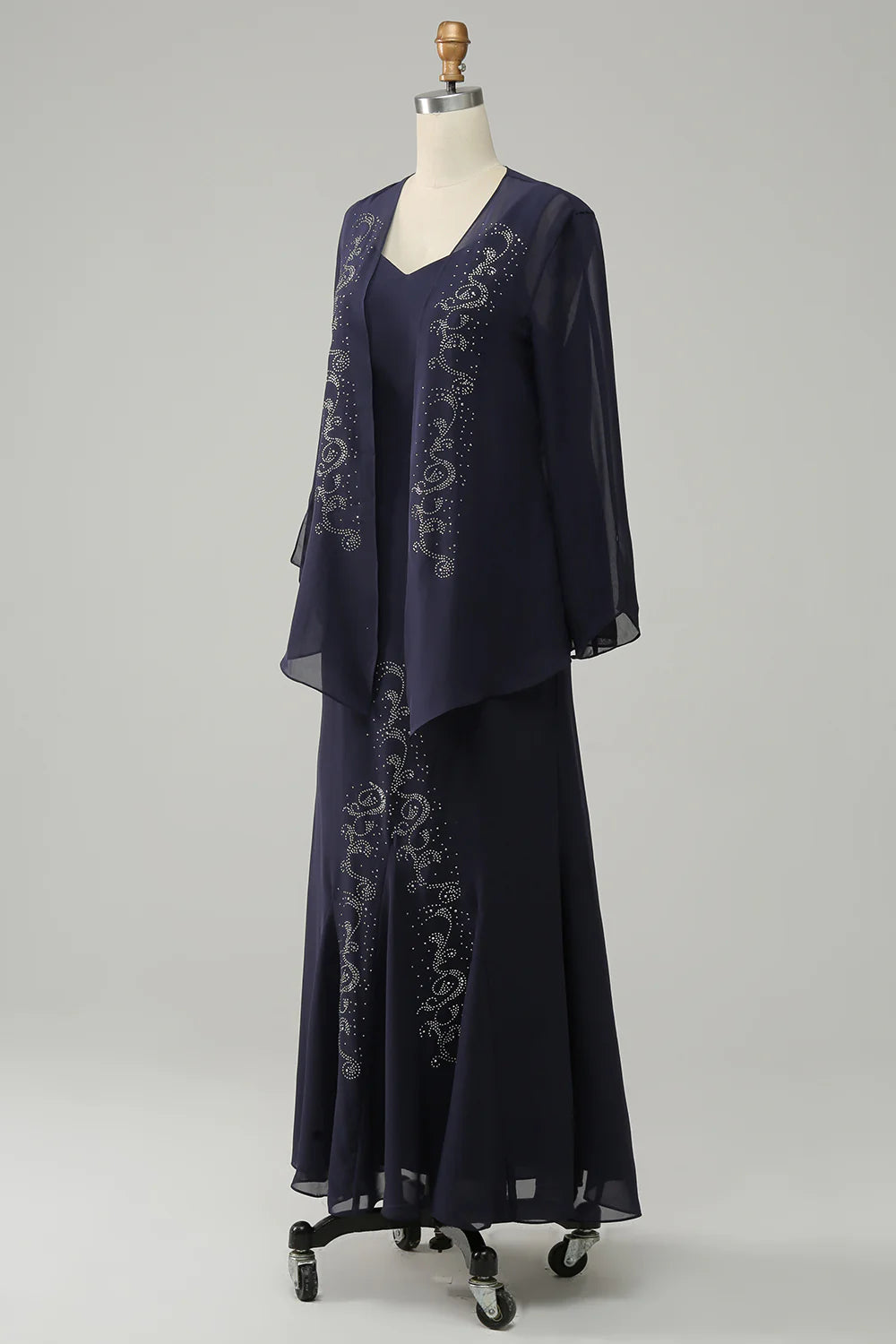 Wholesa Two Piece Sparkly Beaded Mother of the Bride Dress