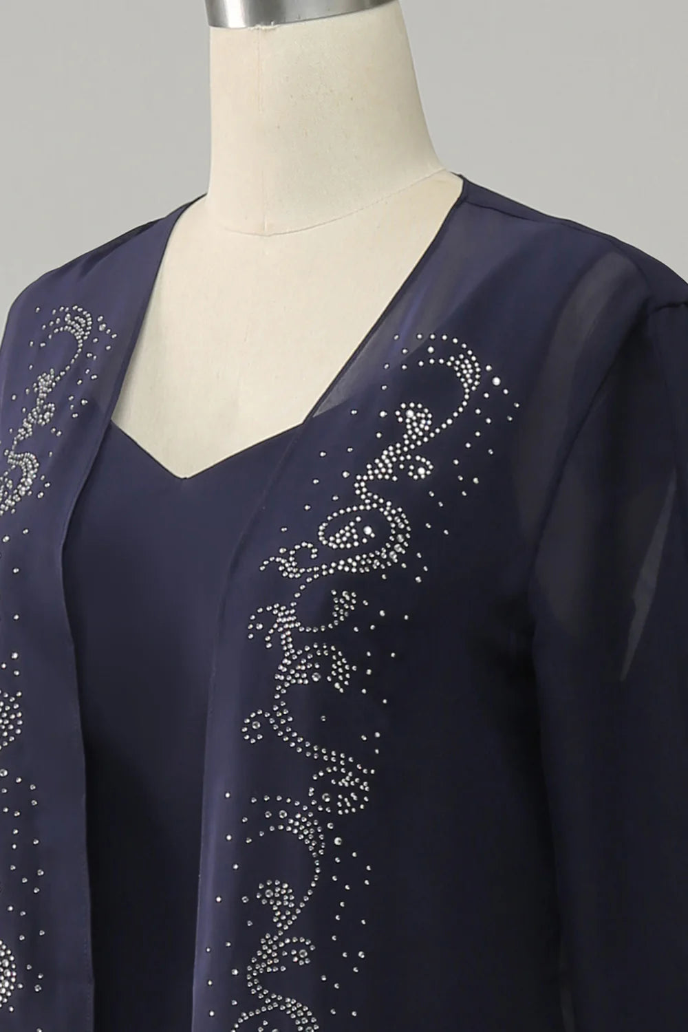 Wholesa Two Piece Sparkly Beaded Mother of the Bride Dress