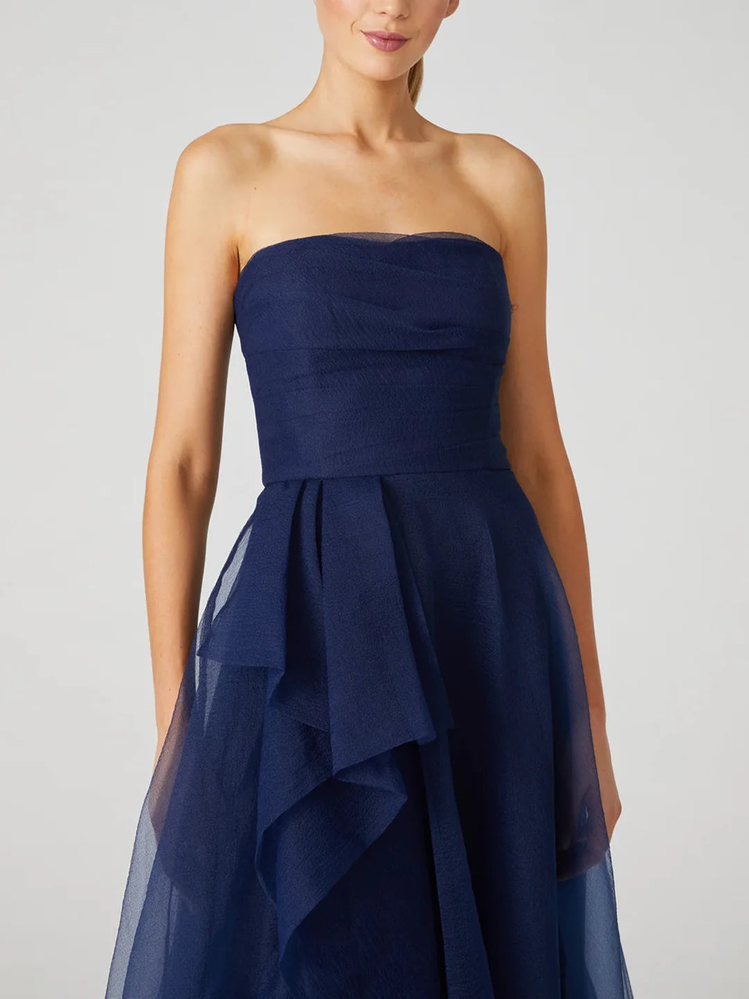 Wholesa A-Line Strapless Sleeveless Ankle-Length Evening Dress