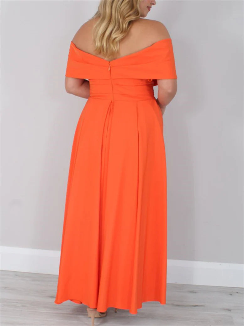 Wholesa A-Line Off-The-Shoulder Ankle-Length Mother of the Bride Dresses