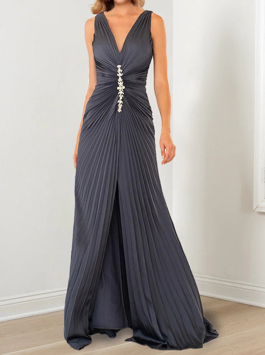 Wholesa A-Line V-Neck Floor Length Mother Of The Bride Dresses