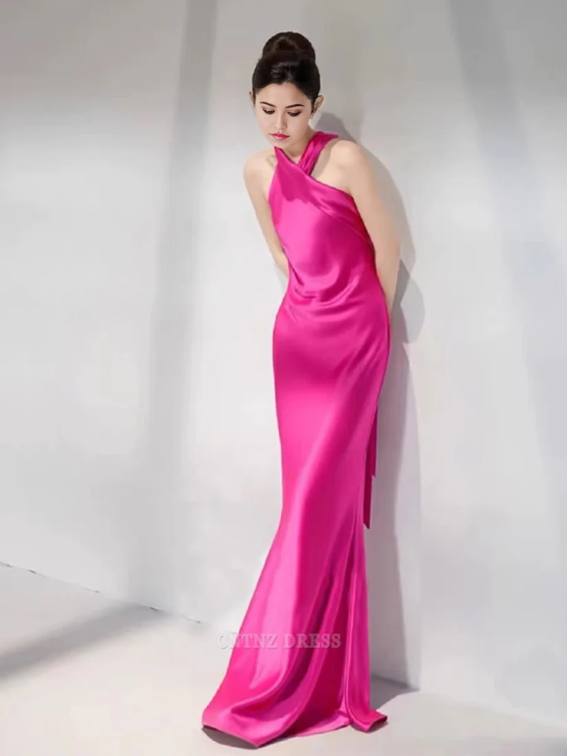 Wholesa Mermaid High Neckline Long formal dresses Bridesmaid Dresses evening gown Prom Dress