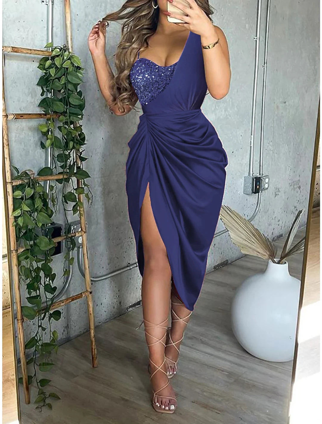 Wholesa Sheath One Shoulder Wedding Guest Cocktail Dresses