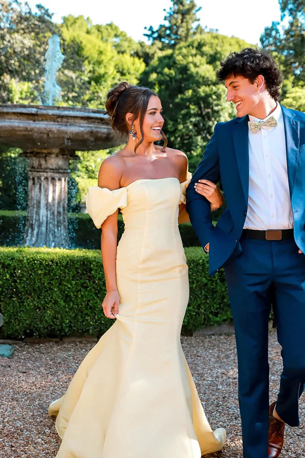 Wholesa Mermaid Off Shoulder Strapless Long Prom Dress