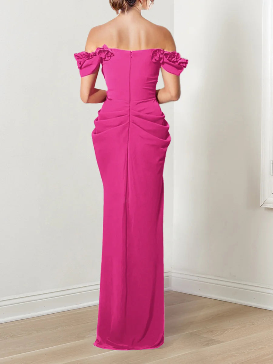 Wholesa Mermaid Off-The-Shoulder Floor-Length Mother Of The Bride Dresses