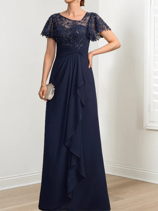 Wholesa A-Line Short Sleeves Mother of the Bride Dresses