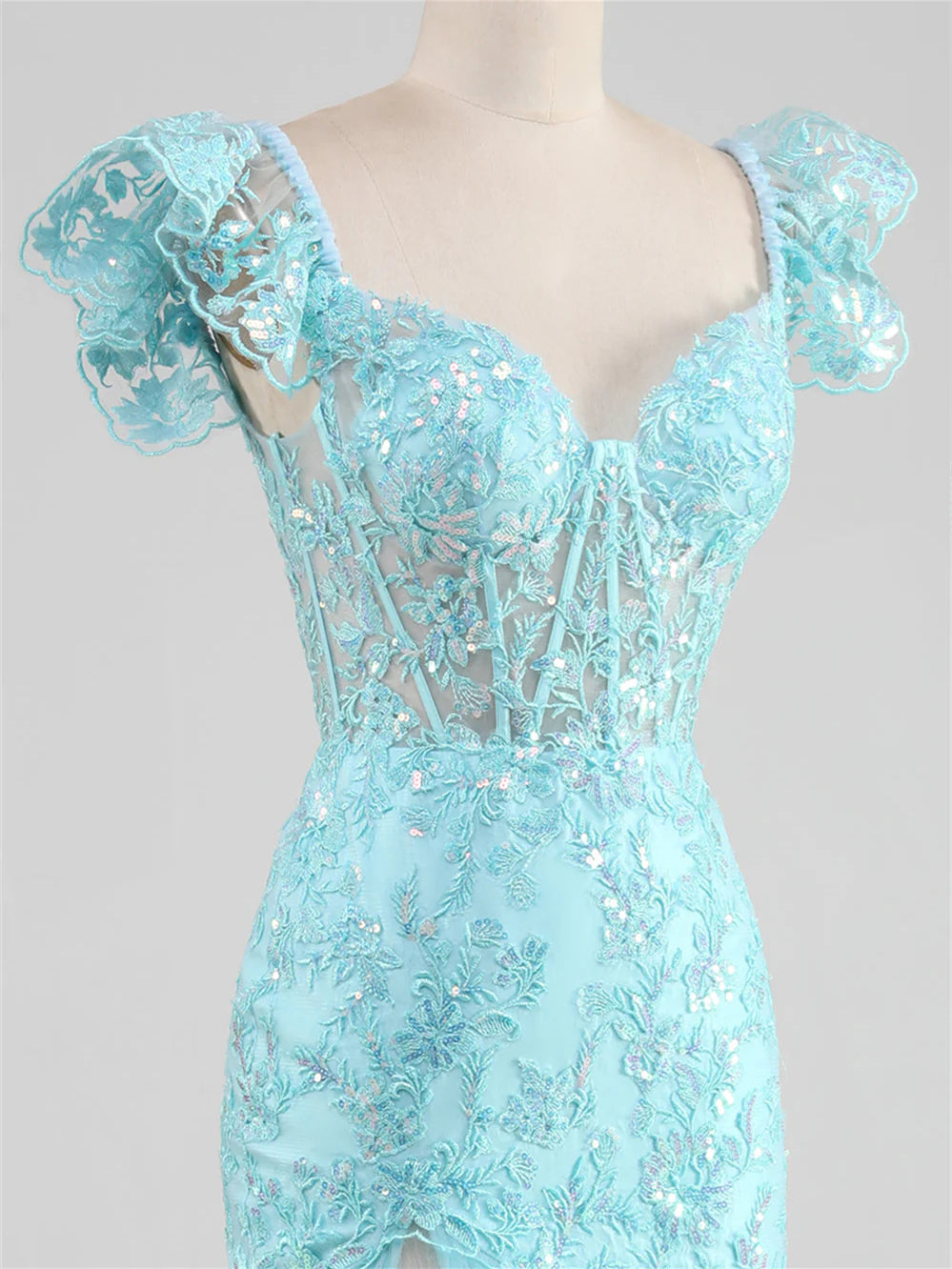 Wholesa Mermaid Sweetheart Off-The-Shoulder Floor-Length Evening Dress