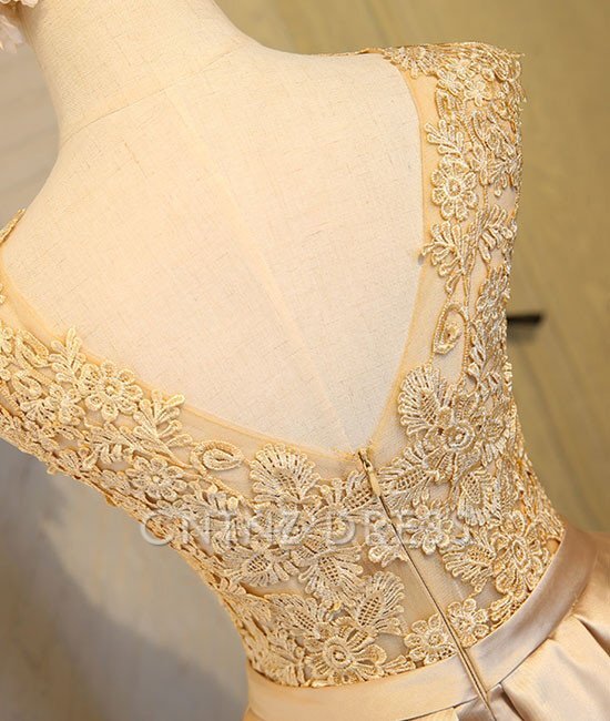 CNTNZ DRESS Hot Sale Short Prom Dress Elegant A Line V Neck Sleeveless Satin Graduation Dress Lace Appliques Cute Homecoming Dress