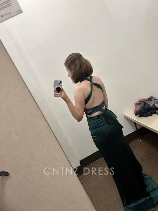 Wholesa Sheath V- Neck Plunging Burgundy Sexy Satin Long formal dresses Bridesmaid Dresses evening gown Prom Dress