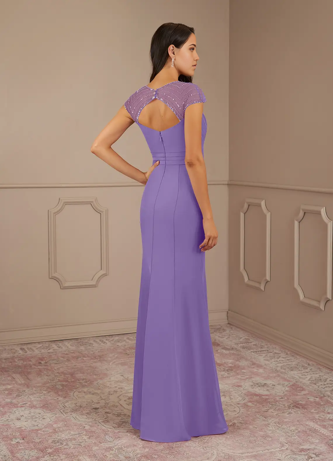 Wholesa Mermaid Sequins Chiffon Tahiti formal dresses evening dress Mother of the Bride Dresses