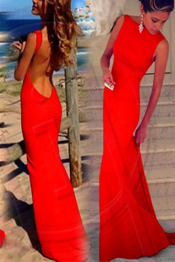 Wholesa Sheath Backless Chiffon Long formal dress evening gown Prom Dresses