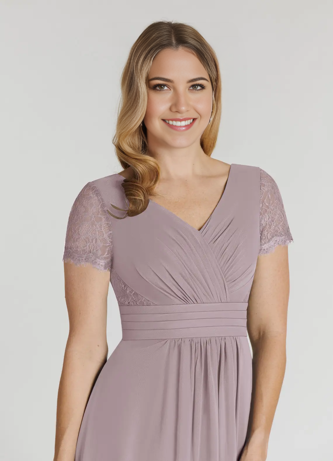 Wholesa A-Line V-Neck Lace Chiffon Dusk formal dresses evening dress Mother of the Bride Dresses