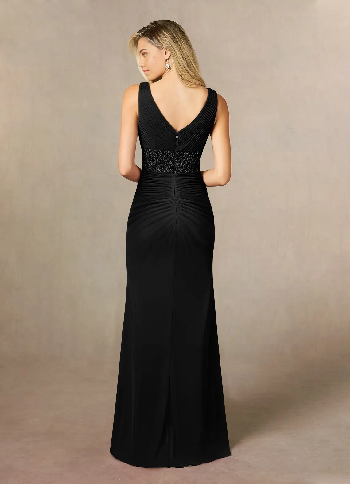 Wholesa Mermaid V-Neck Pleated Black formal dresses evening dress Mother of the Bride Dresses