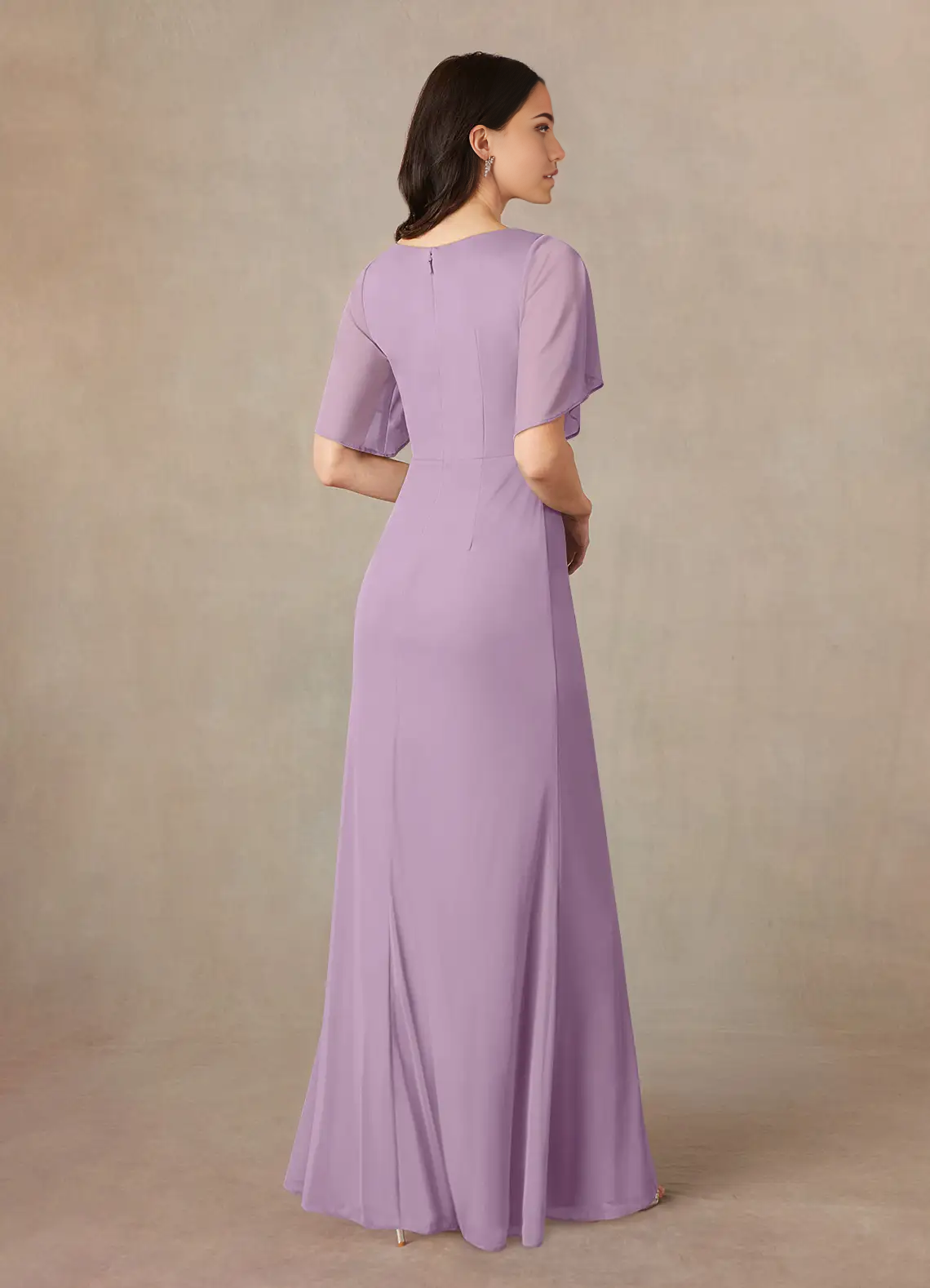 Wholesa A-Line V-Neck Wisteria formal dresses evening dress Mother of the Bride Dresses
