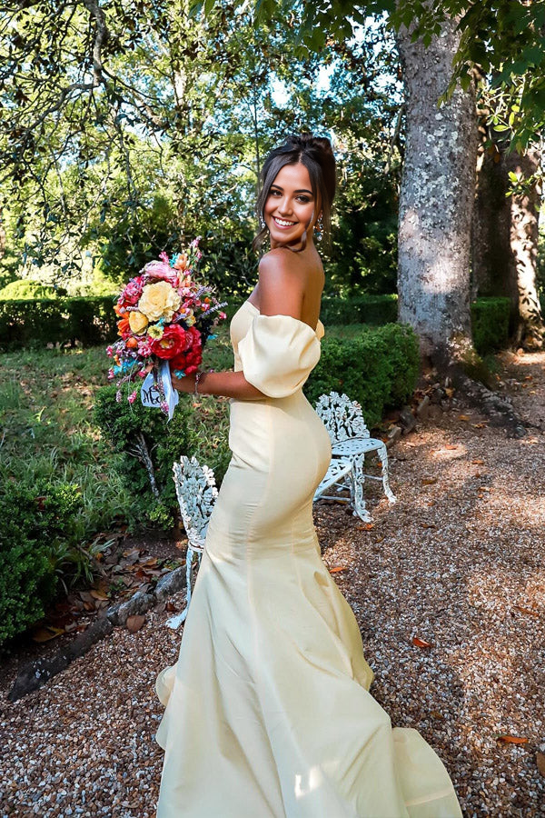 Wholesa Mermaid Off Shoulder Strapless Long Prom Dress