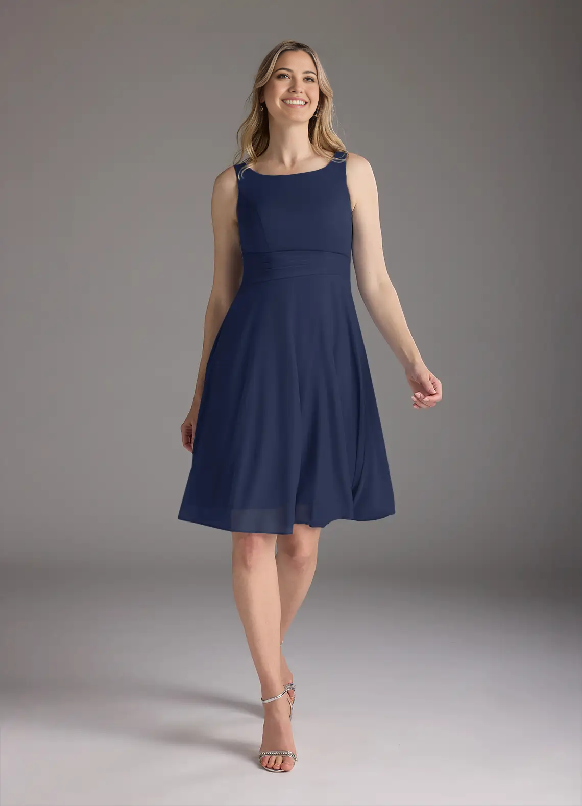 Wholesa Two Piece A-Line Pleated Dark Navy formal dresses evening dress Mother of the Bride Dresses