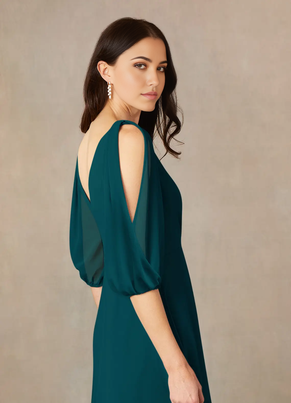 Wholesa A-Line V-Neck Ruched Chiffon formal dresses evening dress Mother of the Bride Dresses