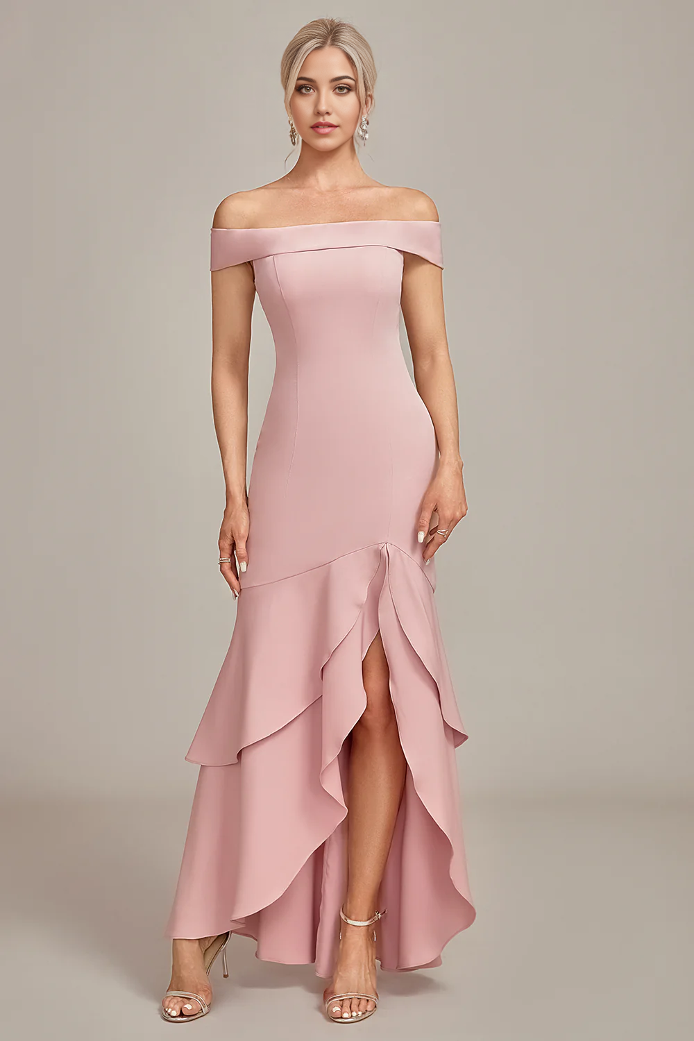 Wholesa Mermaid Asymmetrical Ruffled Mother of the Bride Dress