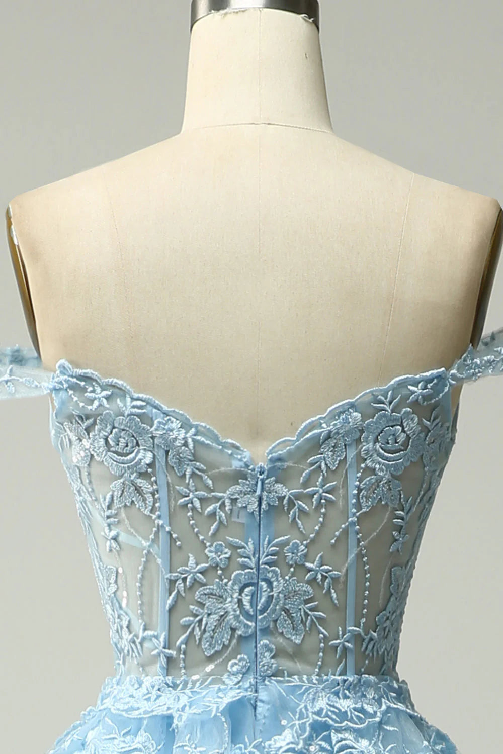 Wholesa A-Line Off the Shoulder Long Prom Dress with Appliques