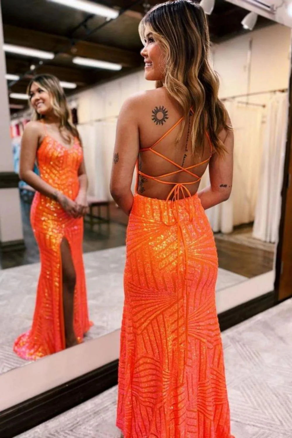 Wholesa Sparkly Sequin Long Prom Dresses