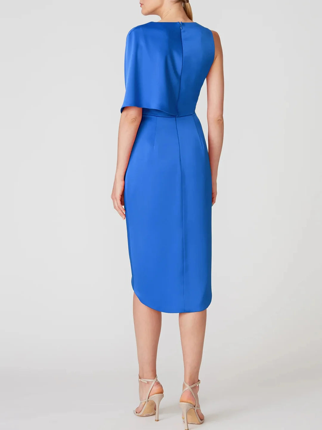 Wholesa A-Line V-Neck Half Sleeves Asymmetrical Mother of the Bride Dresses