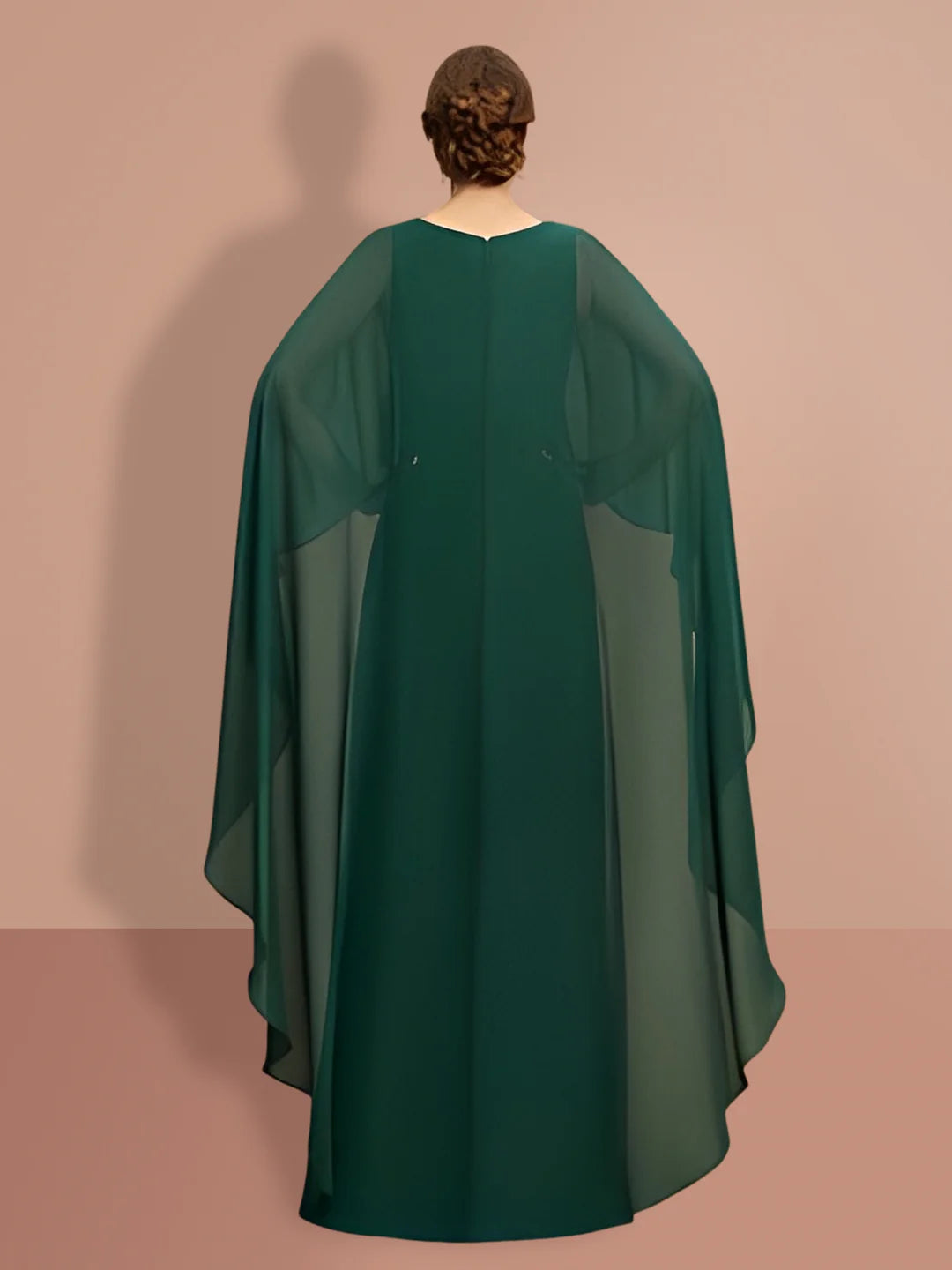 Wholesa Sheath Floor-Length Long Sleeves Mother of the Bride Dresses