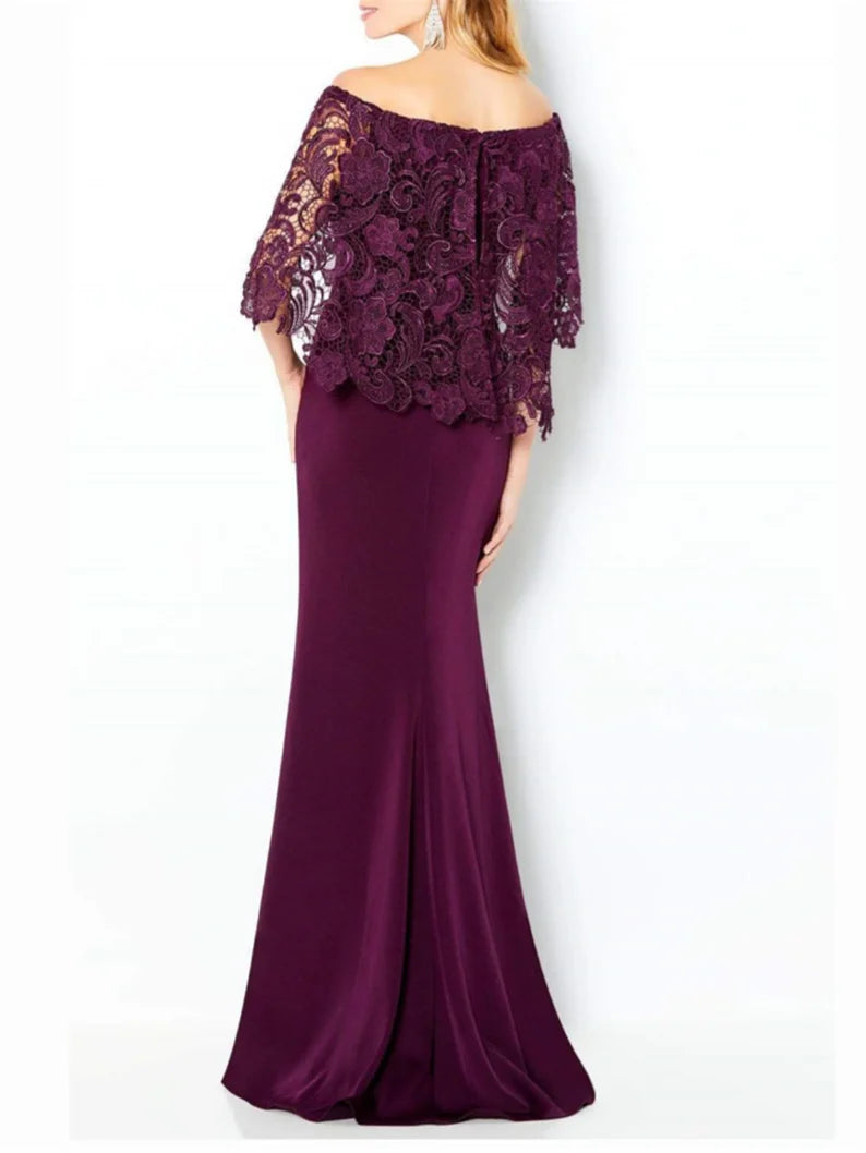 Wholesa Sheath Off-The-Shoulder Mother of the Bride Dresses