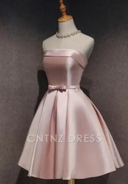 Wholesa A-line Off Shoulder Pink Short Homecoming Dresses formal dresses Bridesmaid Dresses evening gown Prom Dress