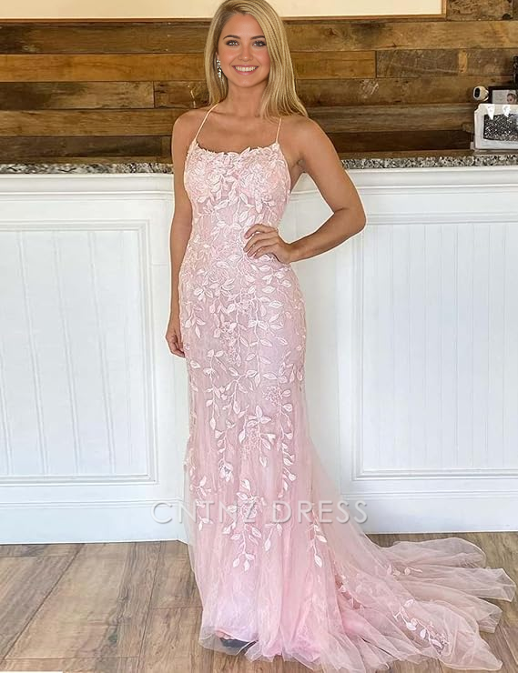 Wholesa Mermaid Off-the-Shoulder Sleeveless Sweep/Brush Train With Lace Tulle formal dresses Bridesmaid Dresses evening gown Prom Dress
