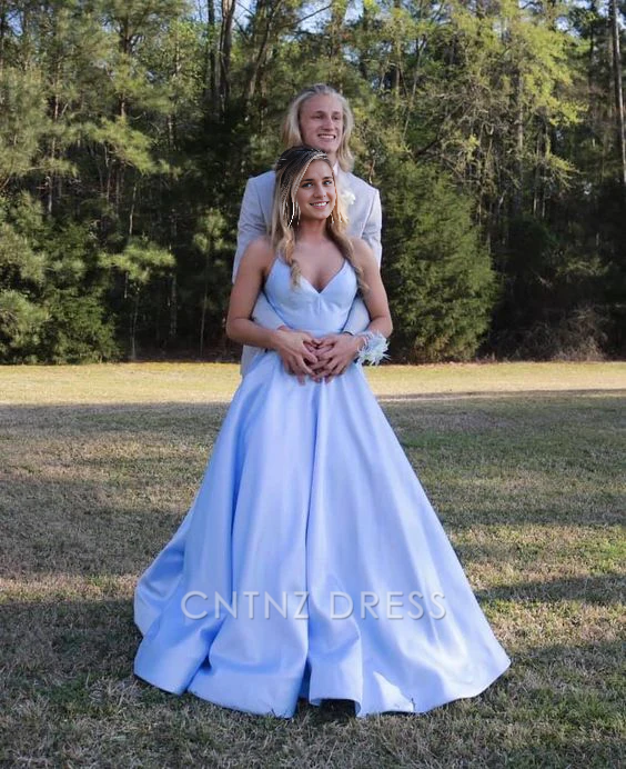 Wholesa A-line Simple V Neck formal dresses Bridesmaid Dresses evening gown Prom Dress