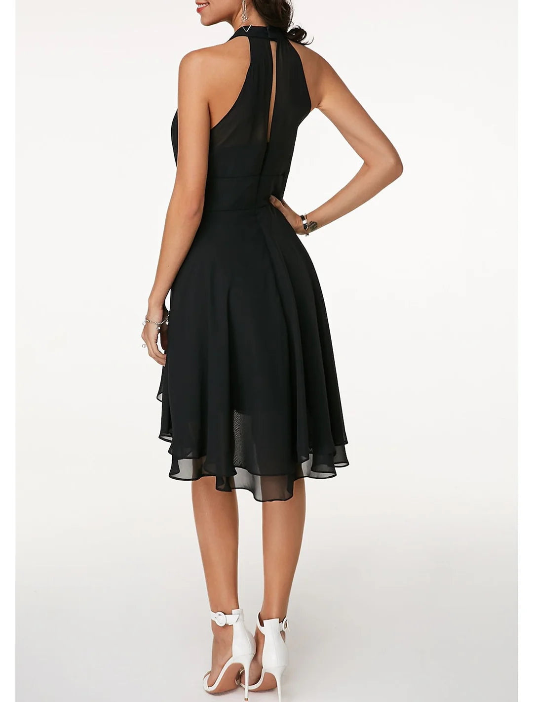 Wholesa A-Line Halter Length Sleeveless Cocktail Dresses