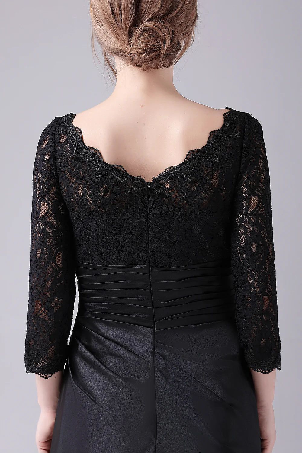 Wholesa A-line Neck Long Sleeves Mother of the Bride Dress