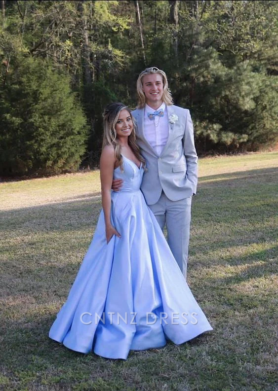 Wholesa A-line Simple V Neck formal dresses Bridesmaid Dresses evening gown Prom Dress