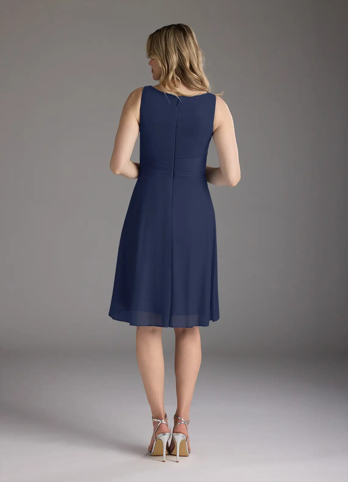 Wholesa Two Piece A-Line Pleated Dark Navy formal dresses evening dress Mother of the Bride Dresses