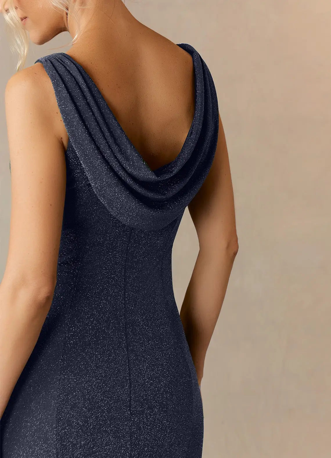 Wholesa Mermaid Bateau Neckline Dark Navy Mother of the Bride Dresses