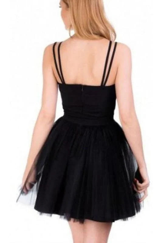 CNTNZ DRESS Hot Sale Homecoming Dress A Line Spaghetti Strap Sexy Cute Short Tulle Short Prom Dress