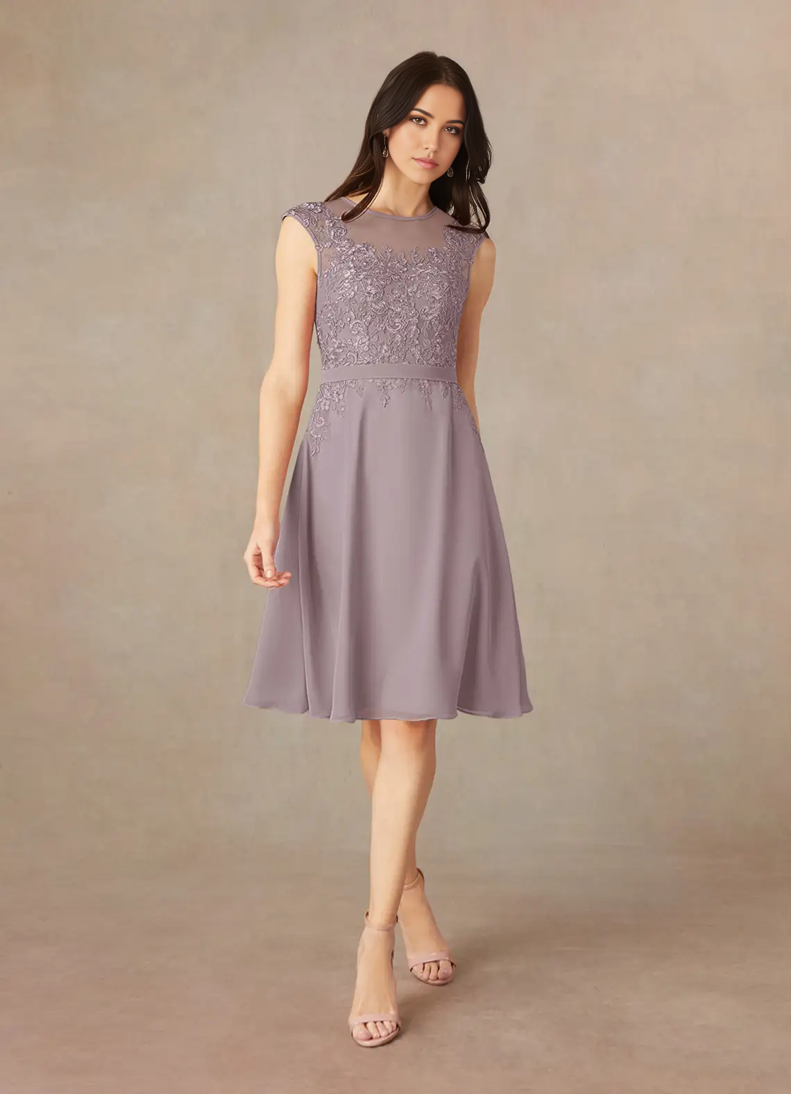 Wholesa Two Piece A-Line Scoop Sequins Chiffon Dusk formal dresses evening dress Mother of the Bride Dresses