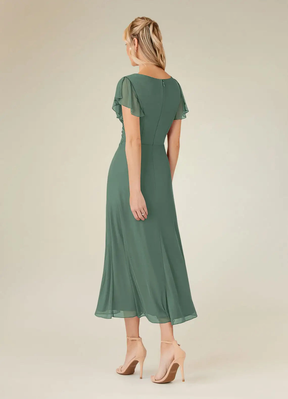 Wholesa A-Line V-Neck Pleated Mother of the Bride Dresses