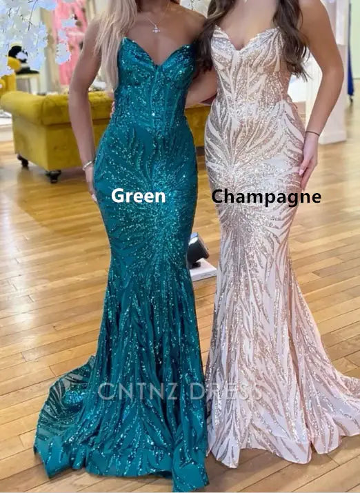 Wholesa Mermaid Spaghetti Straps formal dresses Bridesmaid Dresses evening gown Prom Dress