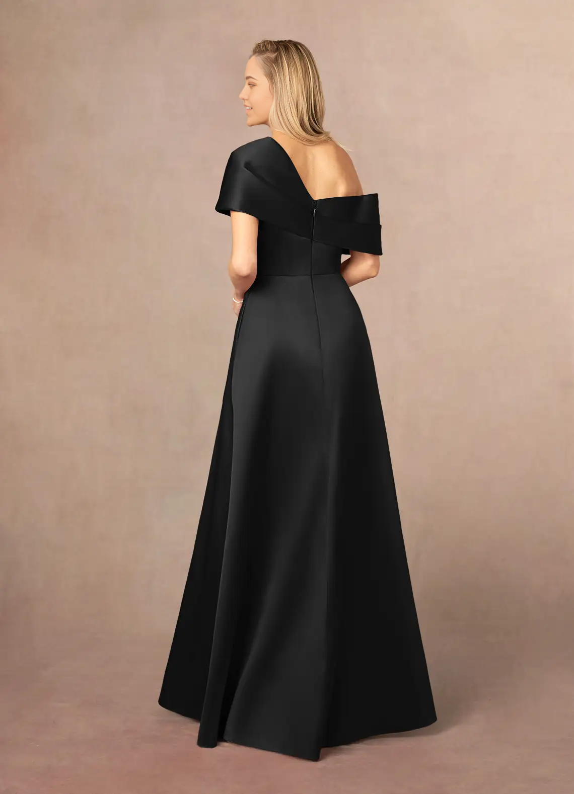 Wholesa A-Line Pleated Black formal dresses evening gown Mother of the Bride Dresses