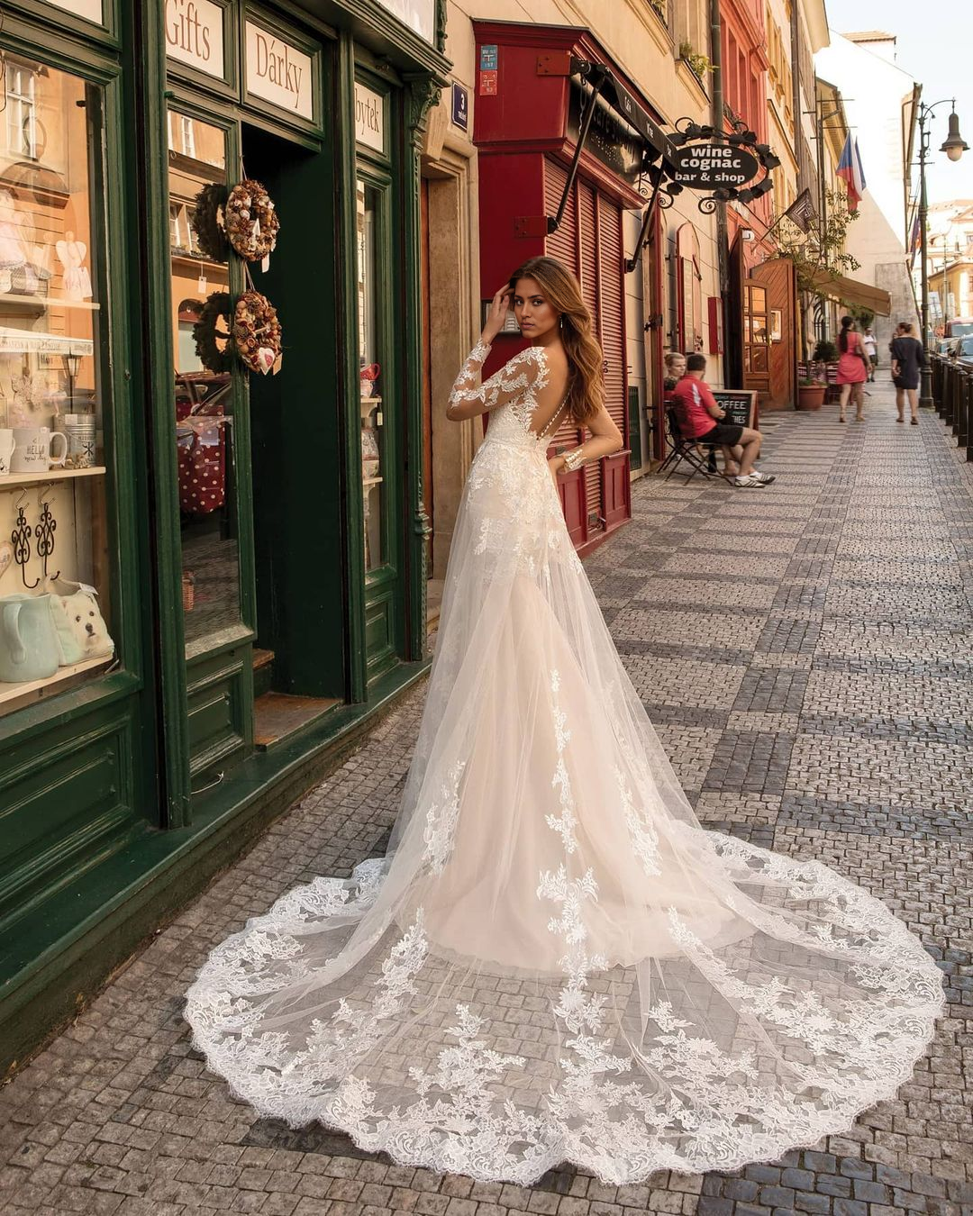 Wholesa Mermaid Long Sleeves Lace Wedding Dresses