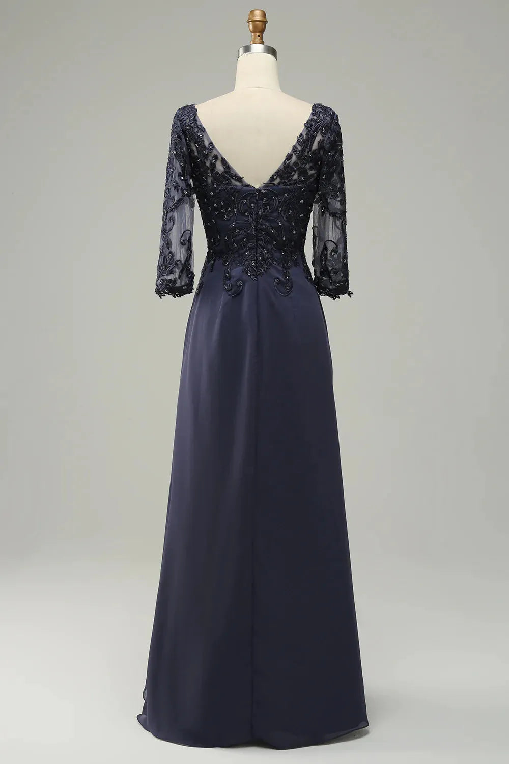 Wholesa A-line Long Sleeves Mother of Bride Dress with Appliques