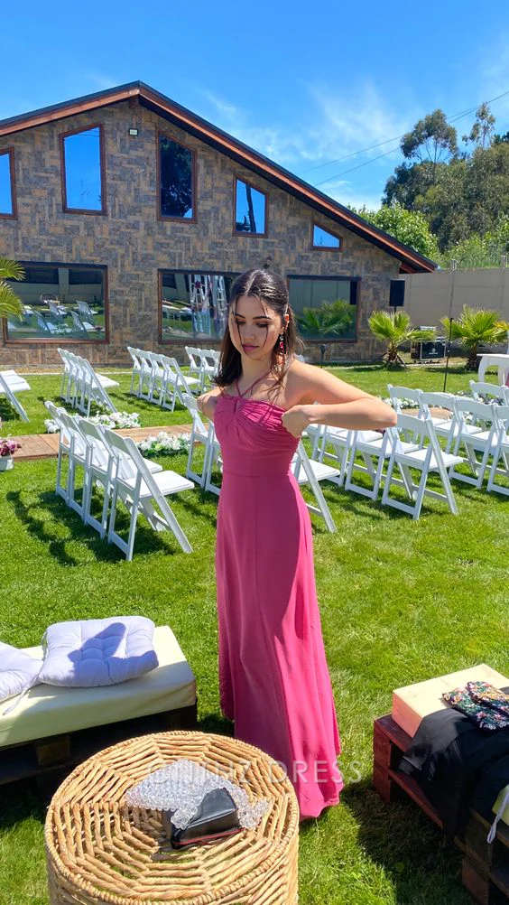 Wholesa Elegant Halter Neckline Long formal dresses Bridesmaid Dresses evening gown Prom Dress